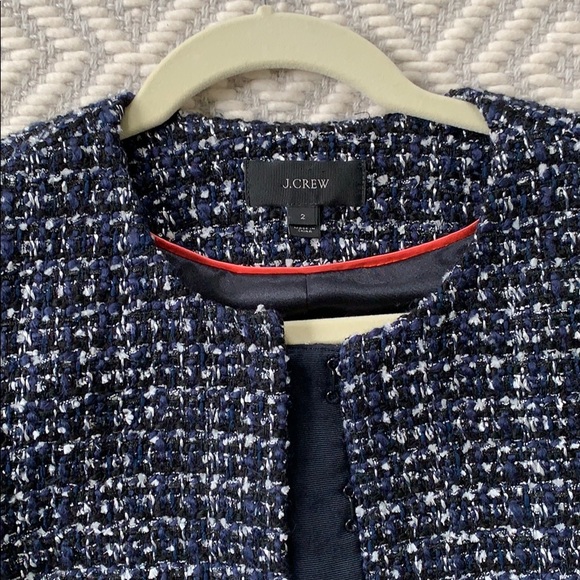 J Crew tweed woven metallic coat - Picture 2 of 5